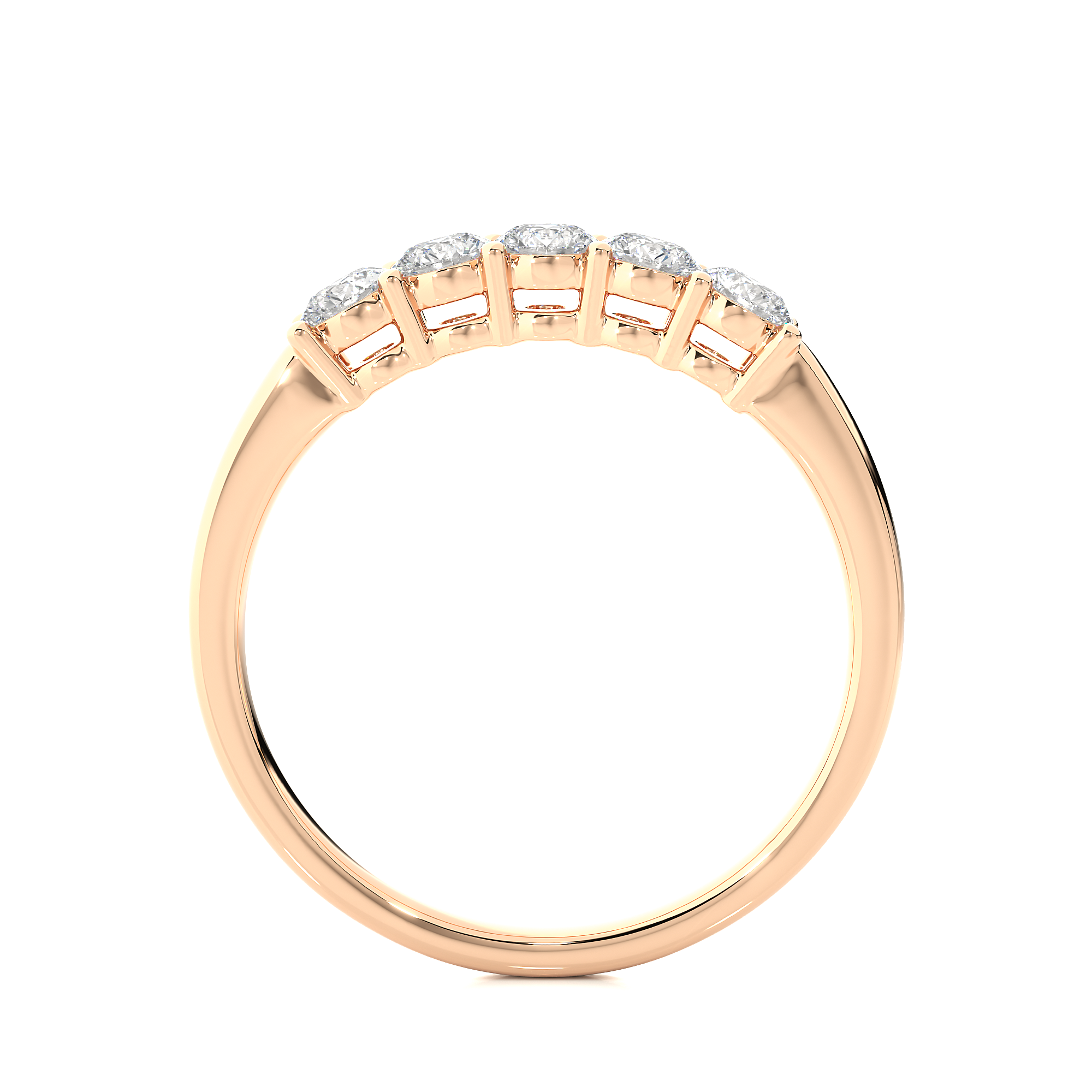 0.51 Carat HI Color VS1 Clarity Diamond Studded Natural Diamond Ring.